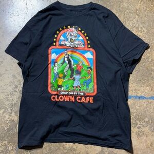 Official TERRIFIER “Clown Cafe” 100% Cotton Graphic Short Sleeve Shirt